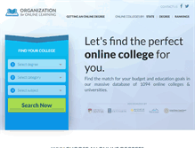 Tablet Screenshot of onlinecolleges.org